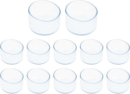 Round Chair Leg Caps, PVC Furniture Feet Covers, TTZEZE Transparent Round Floor by TTZEZE