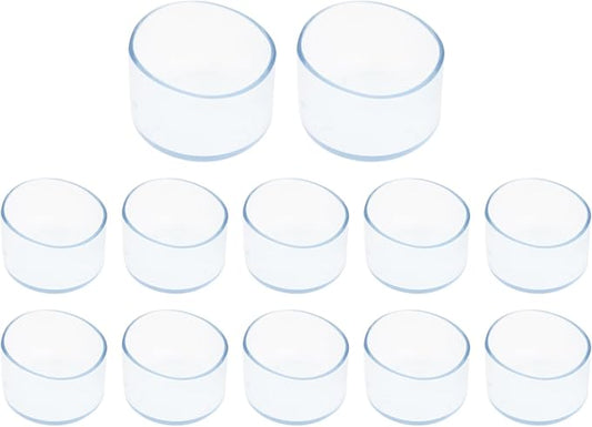 Round Chair Leg Caps, PVC Furniture Feet Covers, TTZEZE Transparent Round Floor by TTZEZE