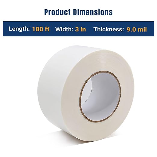 Vapor Barrier Tape, 3 in x 180 ft, High-Adhesion Waterproof Seam Tape - Image 2