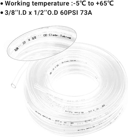 3/8’’ ID × 1/2’’ OD - 50 ft Clear Plastic Vinyl Tubing - Image 5