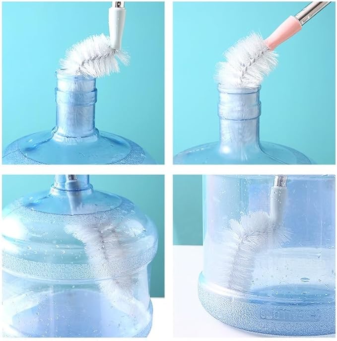 LUFOX 2 Pack 28" Long Bottle Brush, 3 & 5 Gallon Bottle Cleaner Brush, Bendable - Image 2
