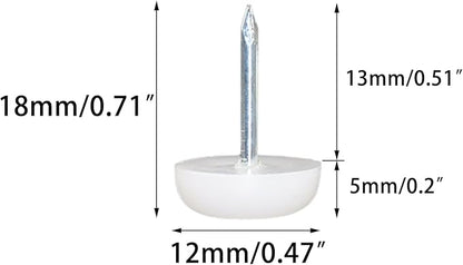 100 Pcs Furniture Feet Nail Plastic Glide Nails Round Chair Table Leg Protector - Image 2