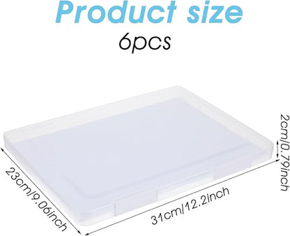 6 Pack A4 File Portable Project Case, Plastic Storage Box - Image 2