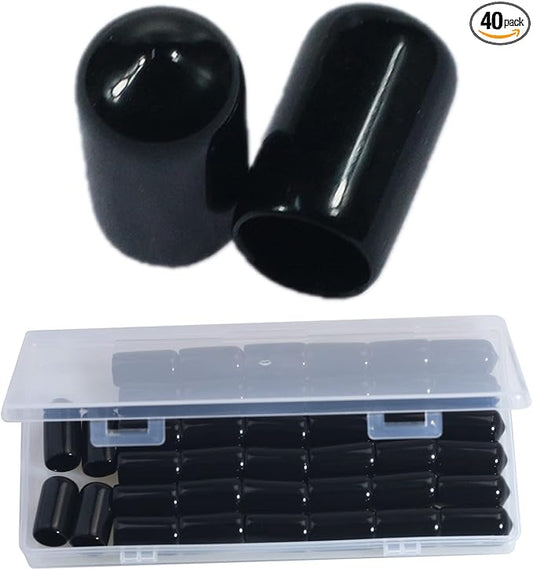 Acocony 7/16 Inch Rubber Cap Round Rubber End Caps PVC Flexible Protector by Acocony