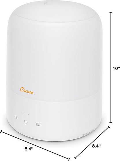 Crane Top Fill Mini Humidifier for Bedroom and Nursery 3-In-1 Essential Oil - Image 12