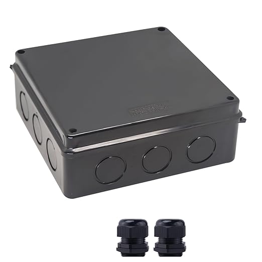 Junction Box, Reserved Holes Electrical Boxes Waterproof IP65 ABS Plastic by LuSumtly