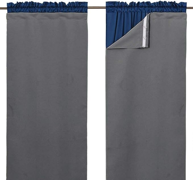 NICETOWN Door Curtains for Doorway, Bonus Curtain Hooks, Each is 27" x 80" - Image 2