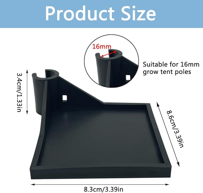 4 PCS Grow Tent Corner Shelf, 16 mm Grow Tent Accessories - Image 5