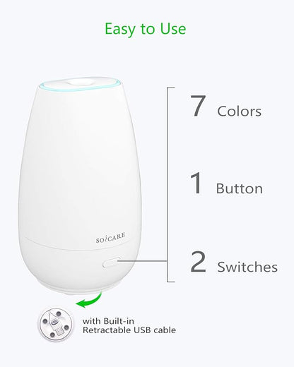 SOICARE Car Diffuser, Small Portable Car Essential Oil Diffuser - Image 2