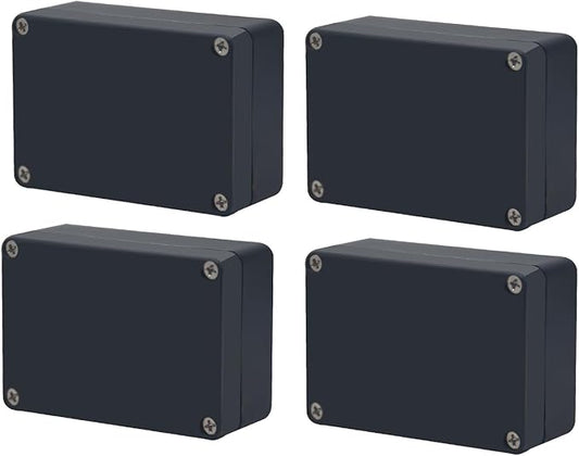 Project Box IP65 Waterproof Junction Box ABS Plastic Black Electrical Boxes DIY by Otdorpatio