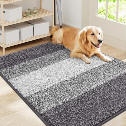 Smiry Dog Door Mat for Muddy Paws, Absorbs Moisture and Dirt, Low-Profile by Smiry