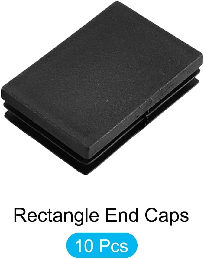 METALLIXITY Rectangle End Caps 10Pcs, Plastic Rectangle Tube Inserts Threaded - Image 5