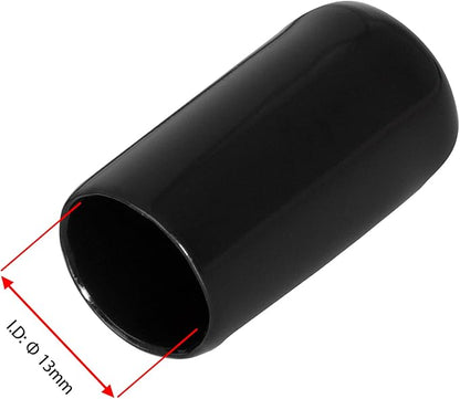 20 PCS Black Round Vinyl Rubber End Caps Kits, Flexible Screw Thread Protectors - Image 2