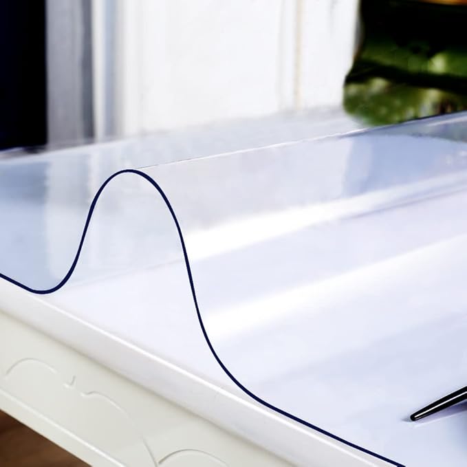 20x30 in Clear Vinyl Table Cover Protector Desk Protector Chair Mat Thicken - Image 2