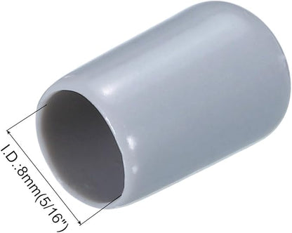 uxcell 20pcs Rubber End Caps 8mm ID Vinyl PVC Round Tube Bolt Cap Cover Screw - Image 3