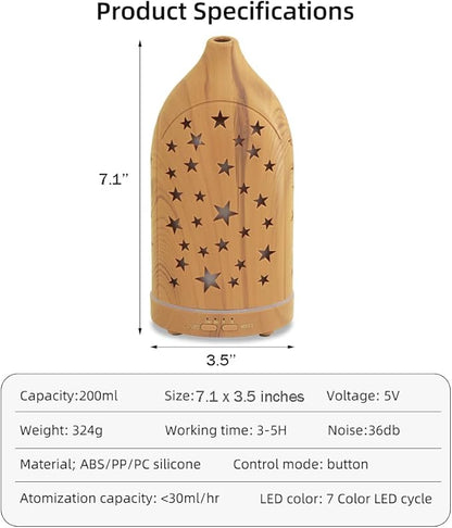 Essential Oil Diffuser, 7.1''x3.5'' Diffusers - Image 5