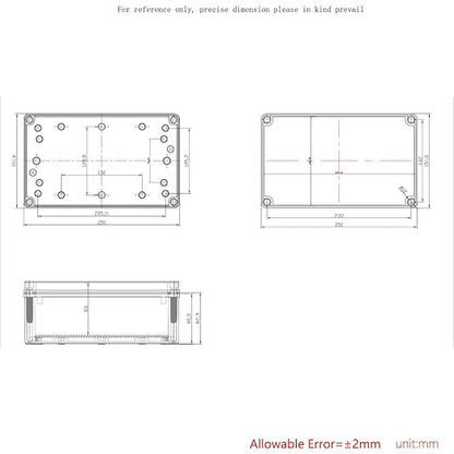 Junction Box, IP67 Waterproof ABS Black Project Box - Image 6