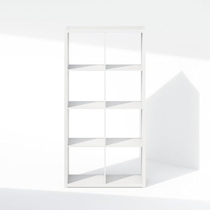 Furinno Simple Cube Storage Organizer, 8-Cube Display Shelf, Open Back Shelving - Image 7