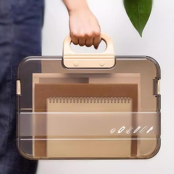 Portable File Box Clear Waterproof Document Storage Box - Image 8
