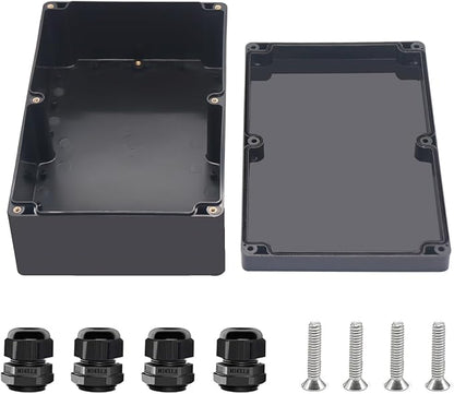 Project Box ABS Black Electrical Boxes IP67 Outdoor Waterproof box Electronic by Otdorpatio