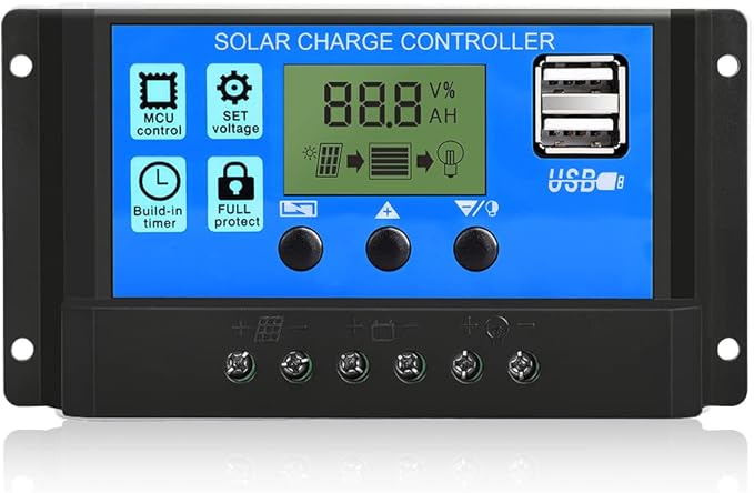 PWM Solar Charge Controller 30A Solar Panel Controller 12V/24V Auto Adjustable by CXZTCL