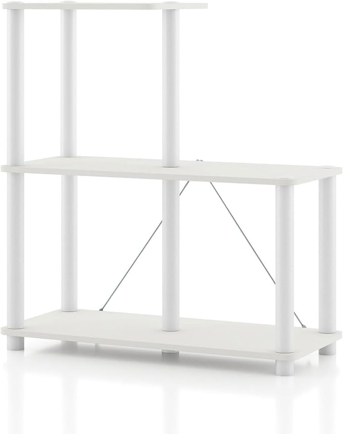 Homes: Inside + Out Apexa Modern 3-Cube Ladder Shelving Units, Collectibles by HOMESInsideOut