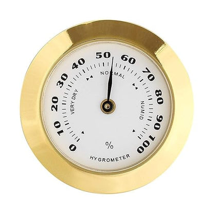Golden Upgraded Hygrometer Humidity Meter Mini 38mm Round Glass Analog by Unknown