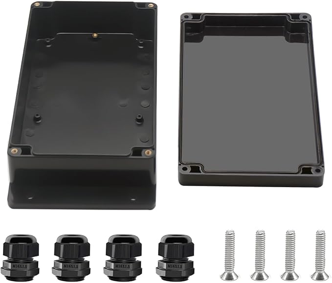 Project Box ABS Black Electrical Boxes IP67 Outdoor Waterproof Junction Box by Otdorpatio