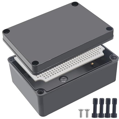 Junction Box, IP67 Waterproof ABS Black Project Box by Otdorpatio