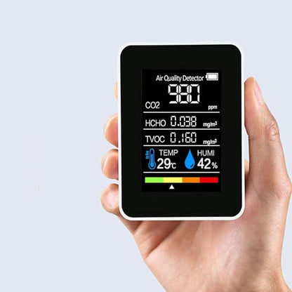 Air Quality Monitor, CO2 Monitor, 5in1 Indoor CO2 Detector Formaldehyde HCHO by HFLWYWD