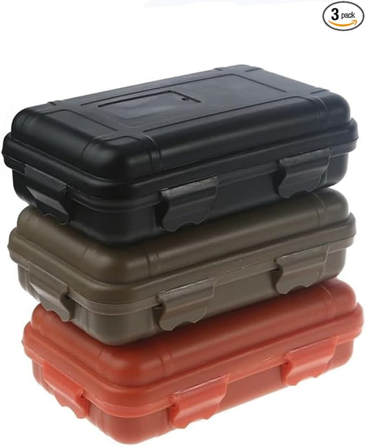 3PCS Outdoor Shockproof Waterproof Storage Boxes Survival Airtight Case Holder by Unknown