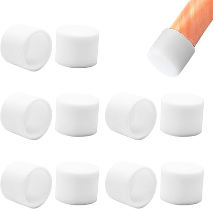 10 Pcs 1" Round Chair Leg Tips Caps, Silicone Rubber Furniture Leg Floor by BOPOREAE