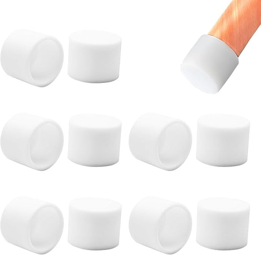 10 Pcs 1" Round Chair Leg Tips Caps, Silicone Rubber Furniture Leg Floor by BOPOREAE