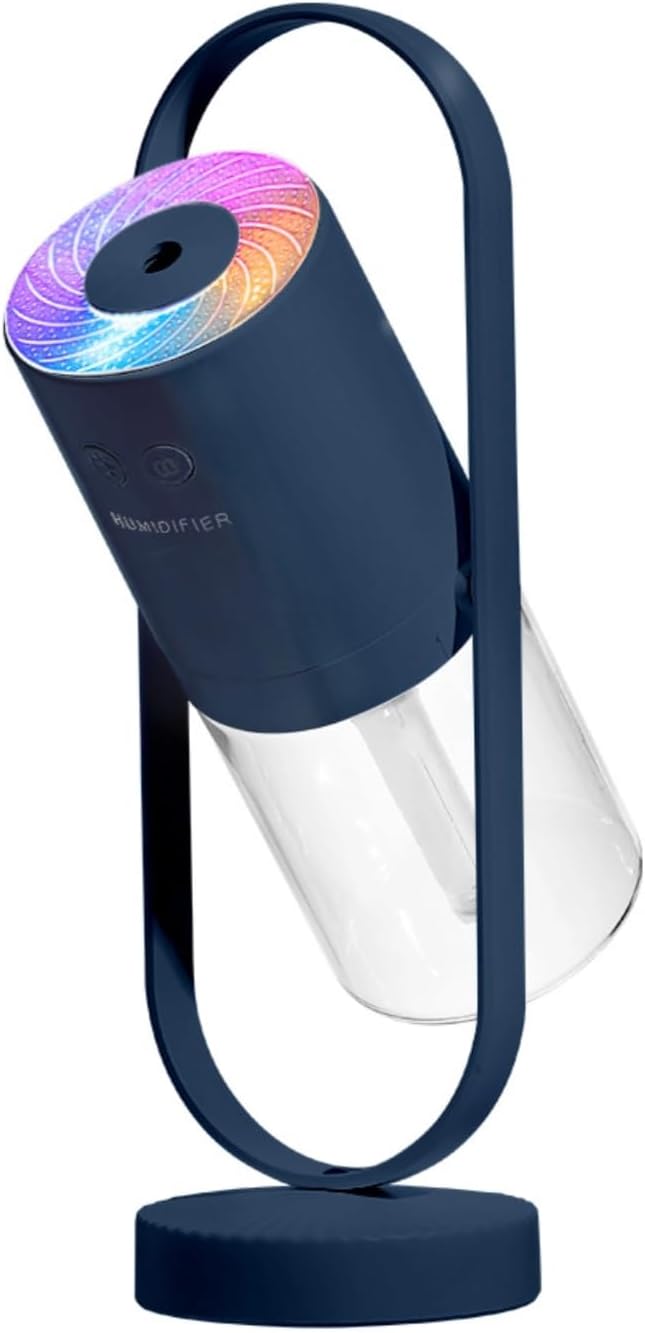 Portable Mini Humidifier, Compact 360° Rotating Cool Mist Air Humidifier by Wisoqu