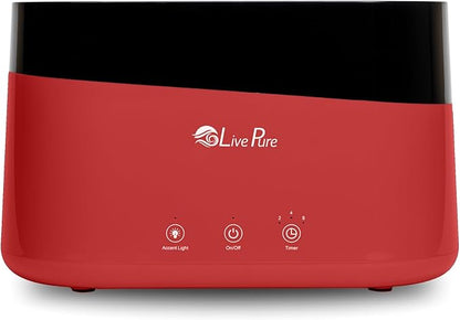 LivePure LP300HUM Aqua Flame Cool Mist Humidifier – Small Ultrasonic Plant by LivePure