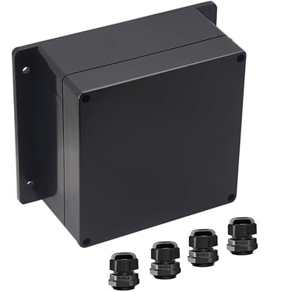 Junction Box IP65 Waterproof ABS Plastic Electrical Project Case Power Junction by Otdorpatio