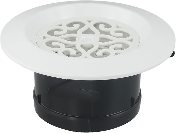 Round Air Vent Grille with Adjustable Louvers, ABS Ventilation Cover by Unknown