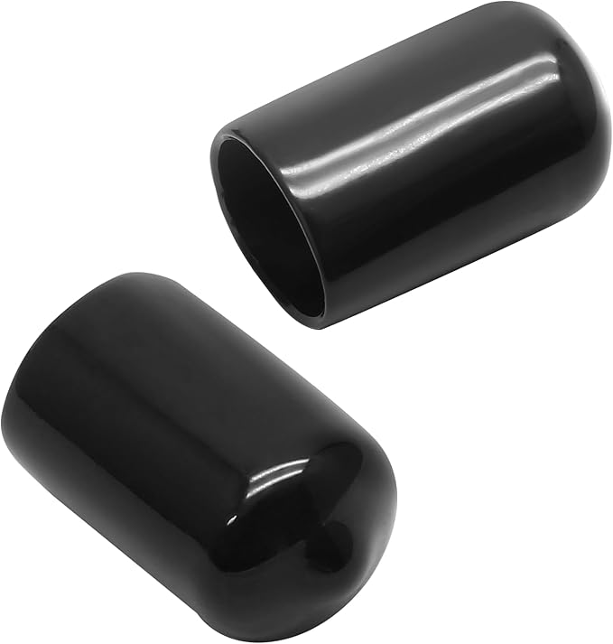 12 Pcs Round Rubber End Caps 9/16" ID Vinyl Flexible Bolt Chair Foot Covers - Image 3
