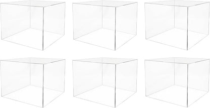 6 Pack 12" x 12" x 9" Clear Acrylic Display Box by MarketingHolders
