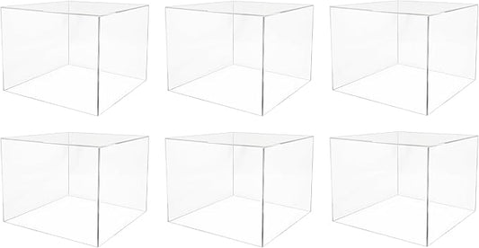 6 Pack 12" x 12" x 9" Clear Acrylic Display Box by MarketingHolders