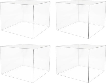 4 Pack 12" x 12" x 9" Clear Acrylic Display Box by MarketingHolders