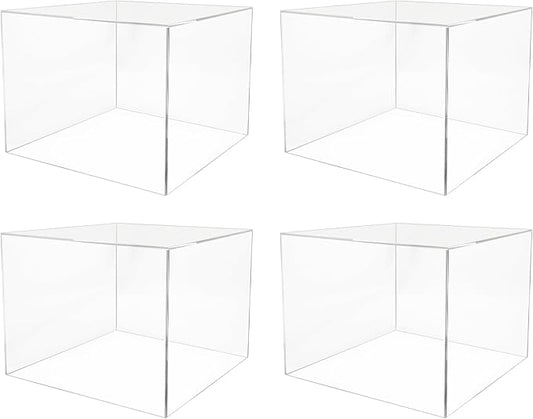 4 Pack 12" x 12" x 9" Clear Acrylic Display Box by MarketingHolders