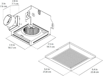 Amazon Basics AB-BV101 Air Ventilation Fan, Exhaust Fan, 70 CFM / 2.0 Sones - Image 8