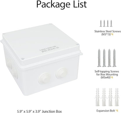 LeMotech Junction Box, ABS Plastic IP65 Waterproof and Dustproof, Universal - Image 8