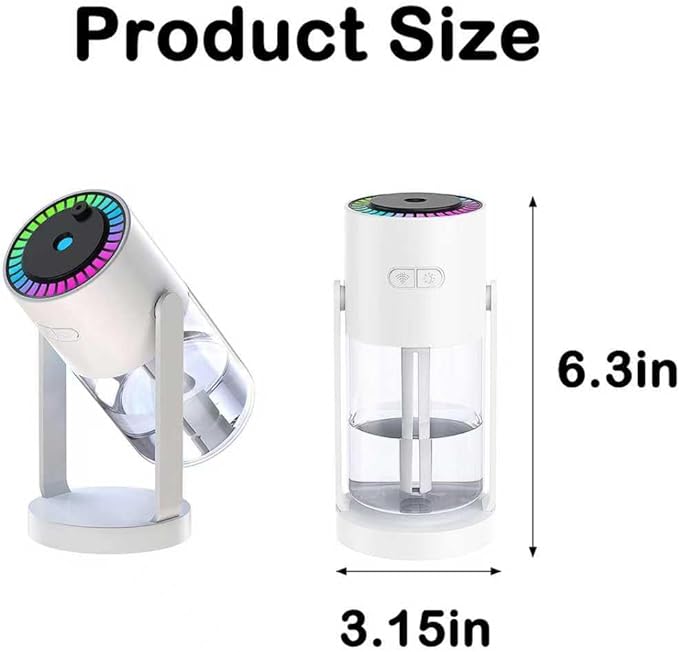 Portable Starry Sky Projection Humidifier, USB Mini Humidifier, 360° Rotating - Image 2