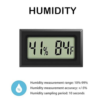 Mini Thermometer Hygrometer, Large Number Fahrenheit LCD Display Digital - Image 3