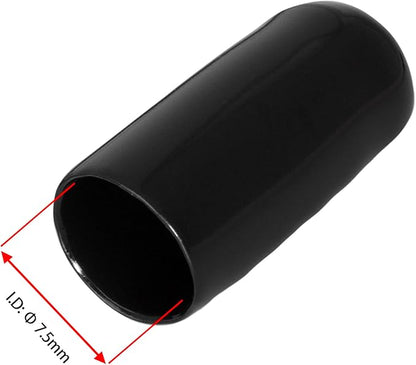 20 PCS Black Round Vinyl Rubber End Caps Kits, Flexible Screw Thread Protectors - Image 2