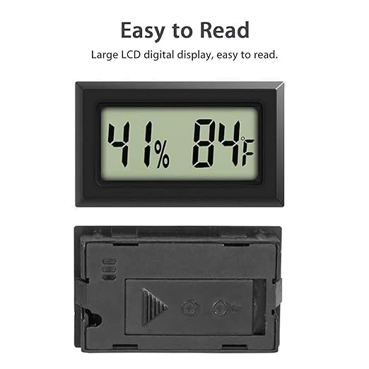 Mini Thermometer Hygrometer, Large Number Fahrenheit LCD Display Digital - Image 5