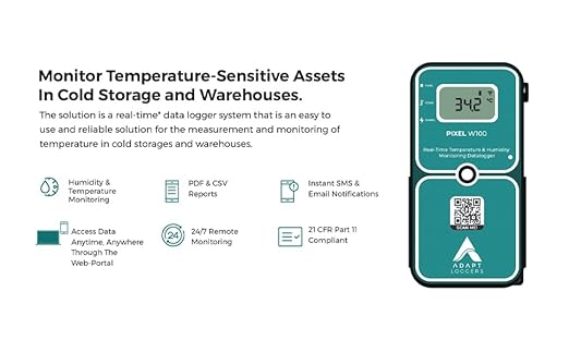 Adapt Ideations Pixel W100 Wireless Real-Time Temperature and Humidity Data - Image 2
