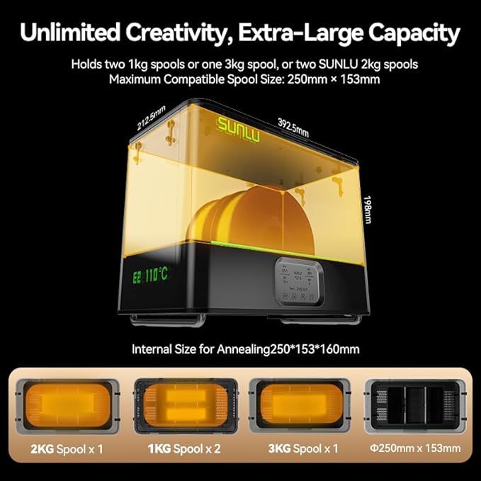 SUNLU Filament Dryer Box E2, Professional Drying and Annealing, Born - Image 4